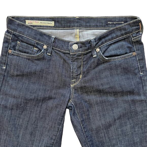 CITIZENS OF HUMANITY Low Waist Bootcut 'Crochet h' Jeans  Dark Wash  Y2K  SZ 28 - Picture 3 of 11